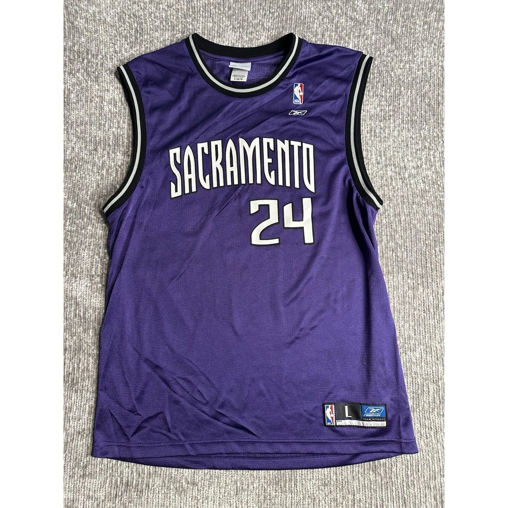 Sacramento Kings Bobby Jackson Jersey REEBOK Men's Large Purple #24 NBA